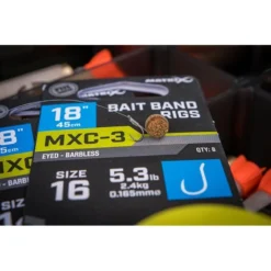 Matrix MXC-3 Barbless Bait Band Rigs 45cm -Vis en Kleding Winkel 4184535Matrix MXC 3 Barbless Bait Band Rigs 45cm Size 16 0 165mm 4 2